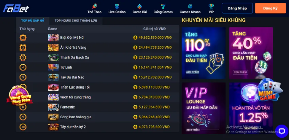 Casino trực tuyến sống động của vi88 app